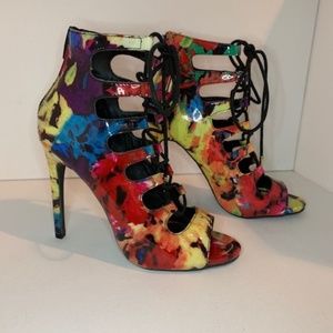 New Candies High Heels Multi-color Lace Up